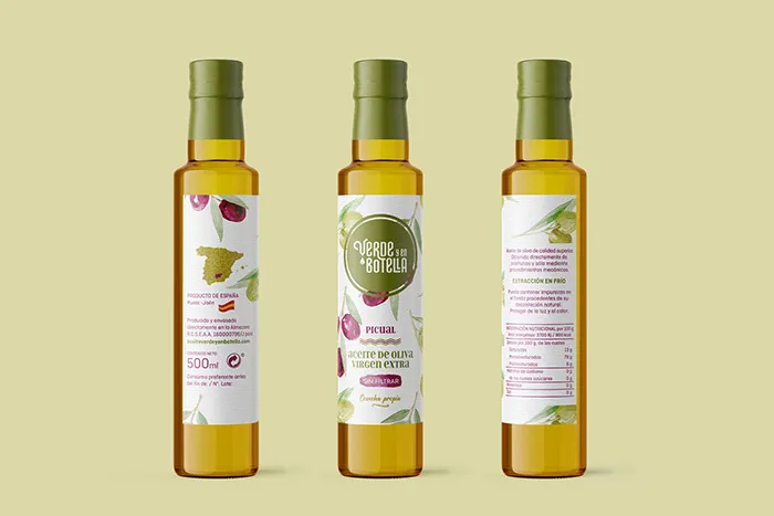 botella packaging aceite aove